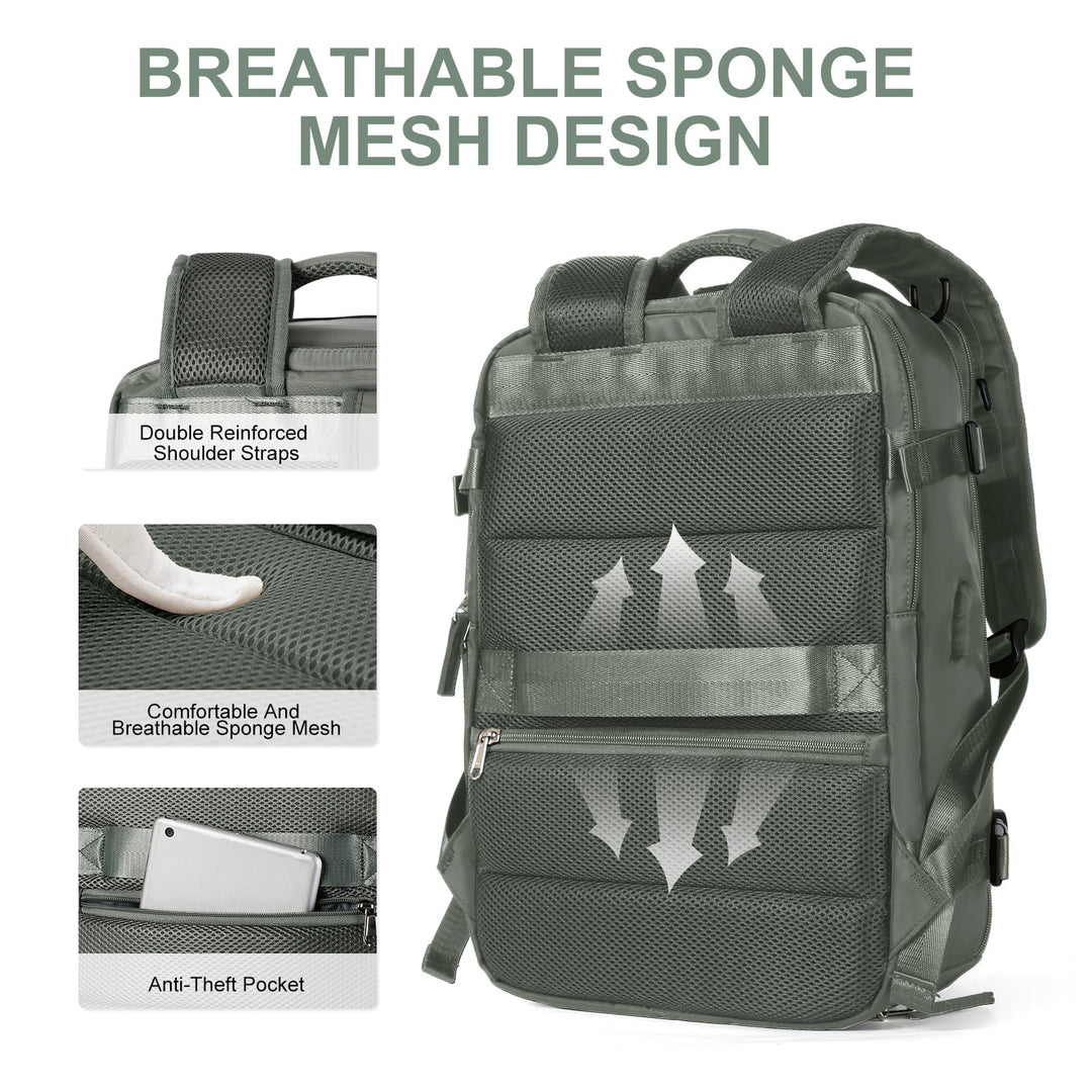 35L Travel Backpack | Waterproof Multi-Compartment Design | Hiking &amp; Carry-On Backpack