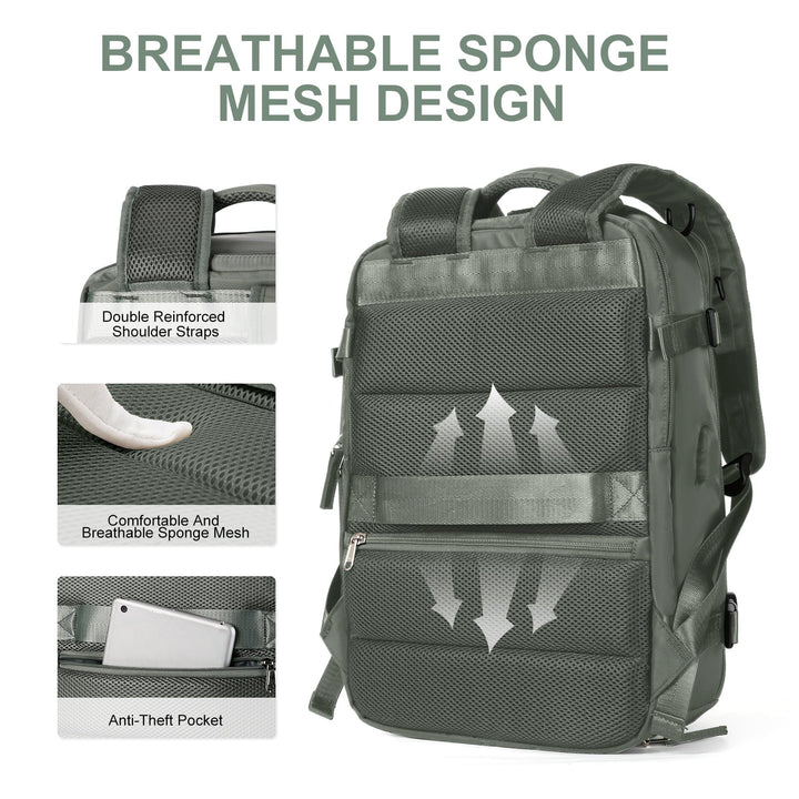 35L Travel Backpack | Waterproof Multi-Compartment Design | Hiking &amp; Carry-On Backpack