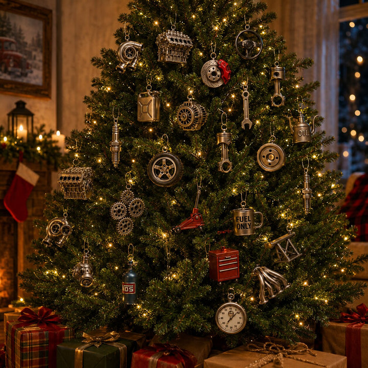 Automotive Parts Advent Calendar 2026 | 24 Garage-Themed Ornament Surprises | Holiday Countdown Collection