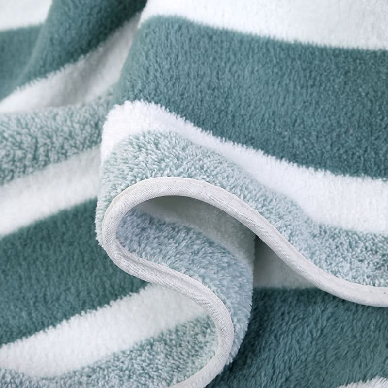 Bath Towel Set | 8-Piece | Ultra-Soft &amp; Absorbent | Quick-Drying Microfiber | Stripe Pattern