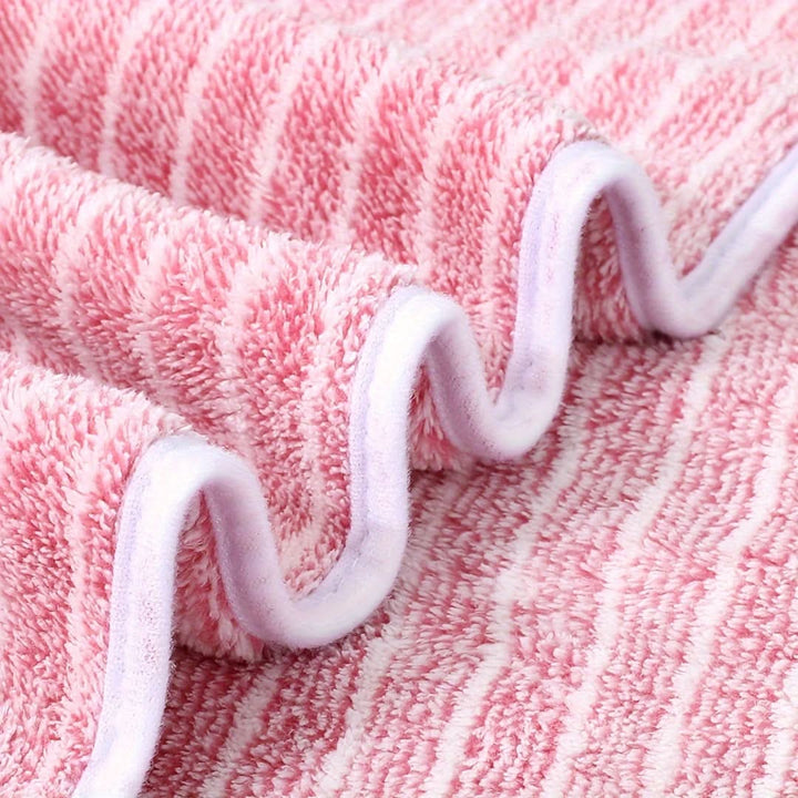 Bath Towel Set | 8-Piece | Ultra-Soft &amp; Absorbent | Quick-Drying Microfiber | Stripe Pattern