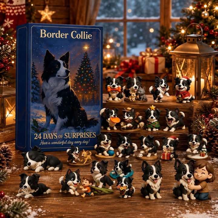 Border Collie Advent Calendar 2026 | 24 Dog-Themed Ornament Surprises | Holiday Countdown Collection