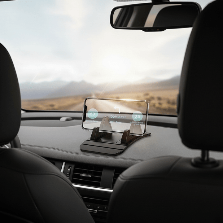 Car Phone Holder | Non-Slip Silicone Grip | Dashboard &amp; Desktop Smartphone Stand