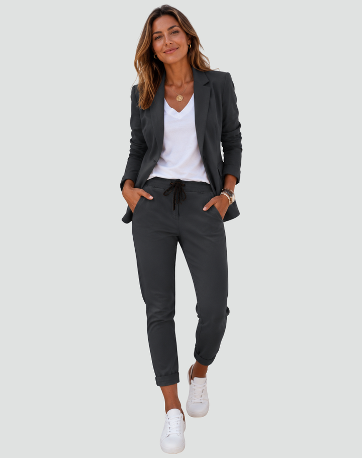 Charlotte - Women’s matching blazer set smart casual and elegant with tapered leg