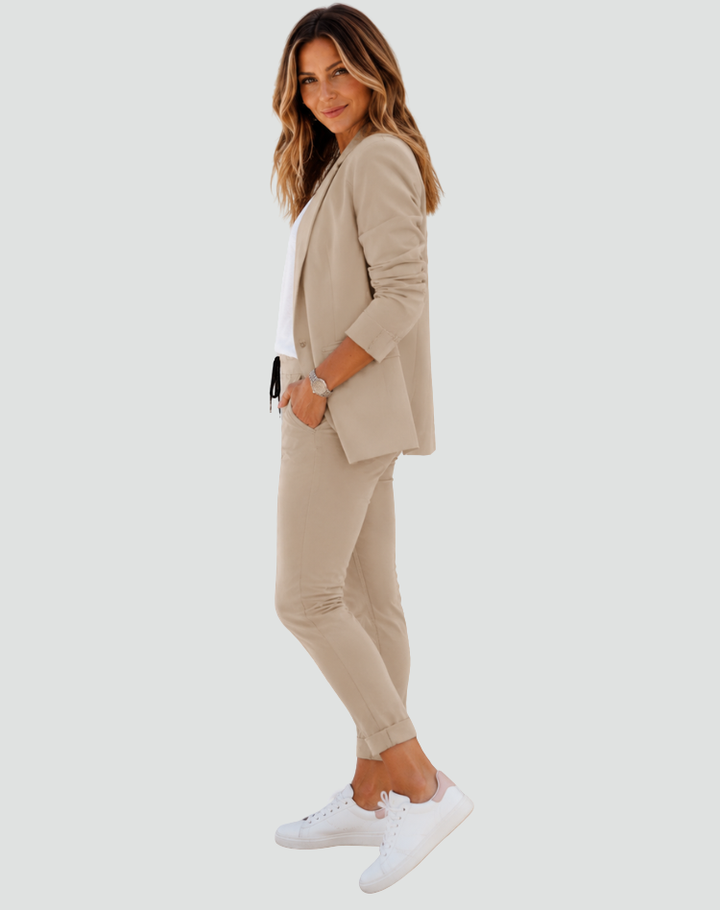 Charlotte - Women’s matching blazer set smart casual and elegant with tapered leg