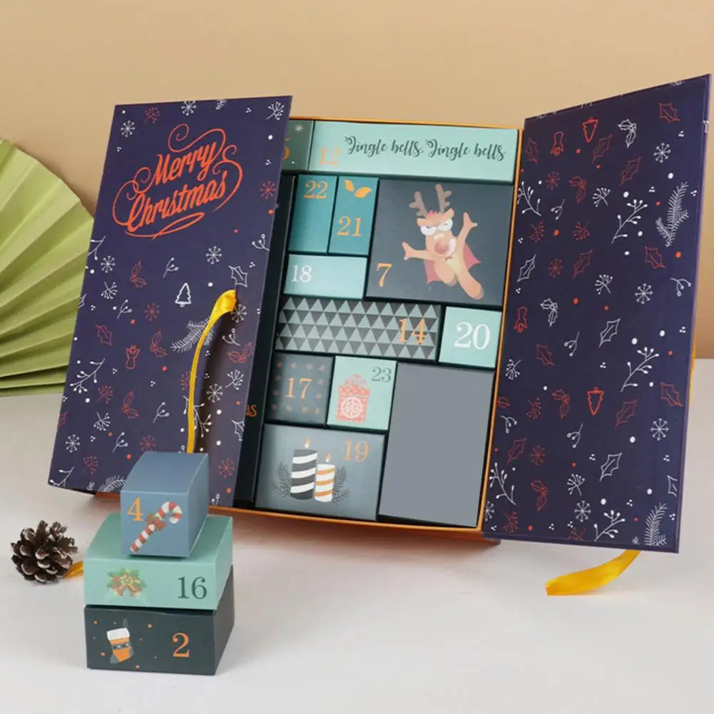 Christmas Advent Calendar | 24 Fillable Gift Boxes | DIY Holiday Countdown Display