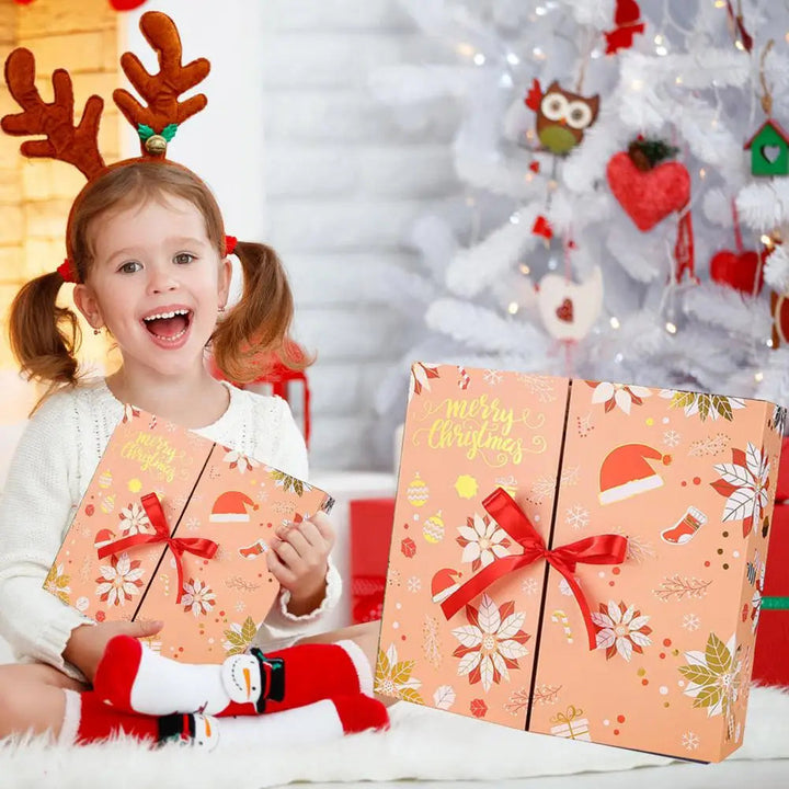 Christmas Advent Calendar | 24 Fillable Gift Boxes | DIY Holiday Countdown Display