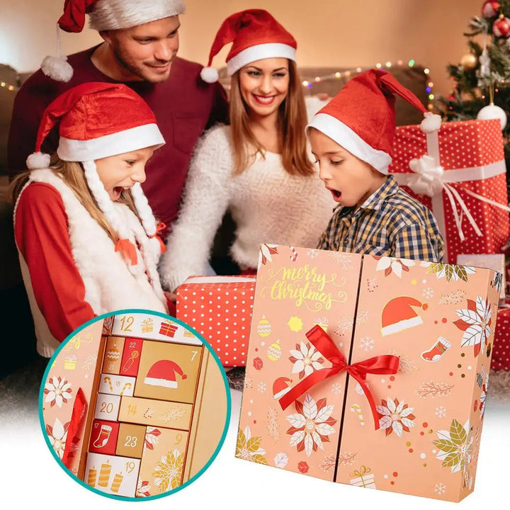 Christmas Advent Calendar | 24 Fillable Gift Boxes | DIY Holiday Countdown Display