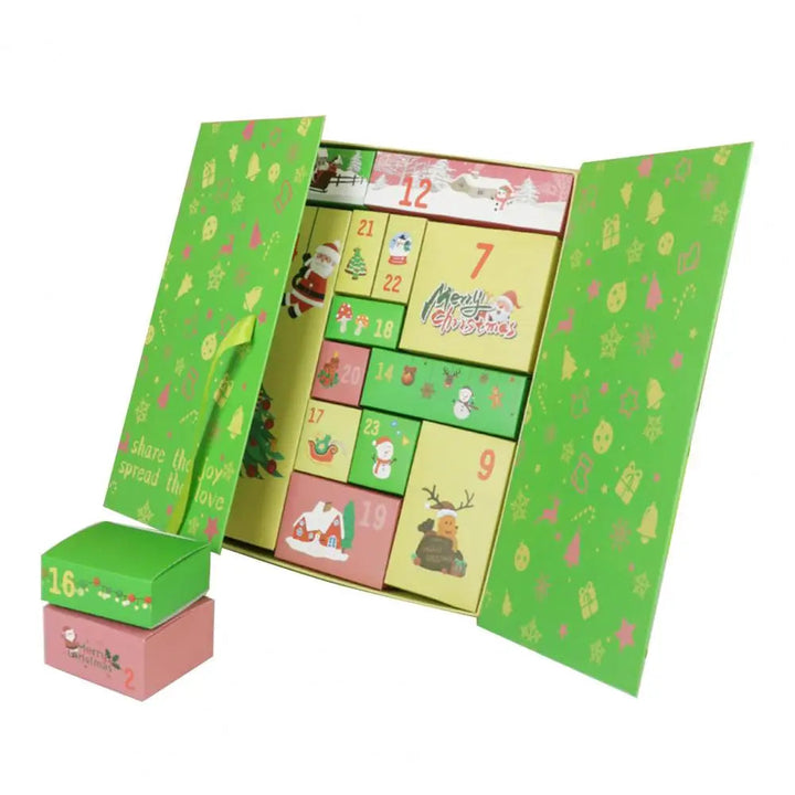 Christmas Advent Calendar | 24 Fillable Gift Boxes | DIY Holiday Countdown Display