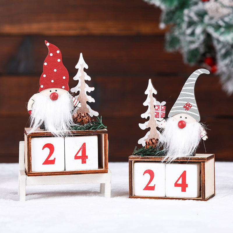 Christmas Advent Calendar | Gnome Holiday Display | 24-Day Decorative Countdown