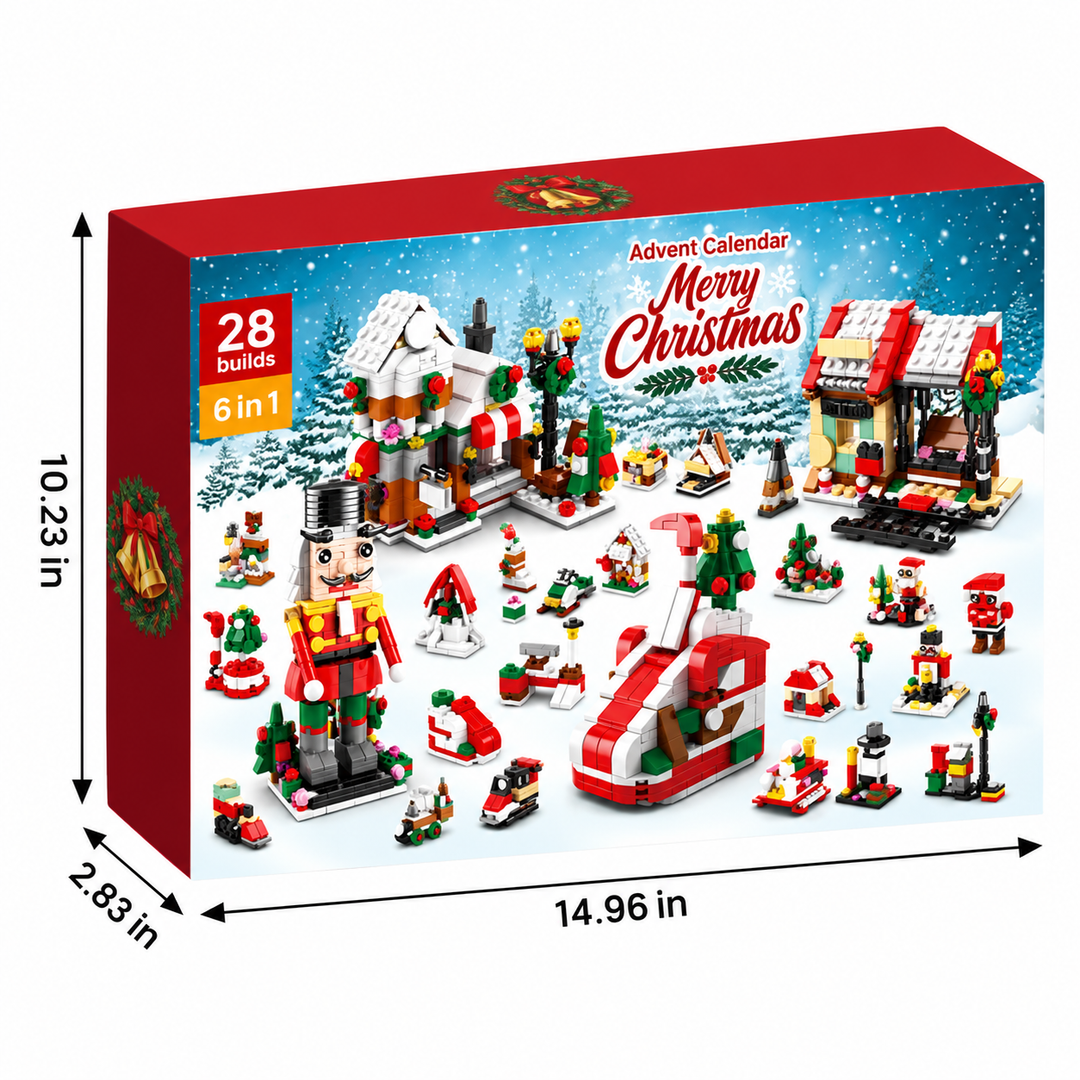 Christmas Building Block Advent Calendar – 24-Day DIY Construction Set for Kids