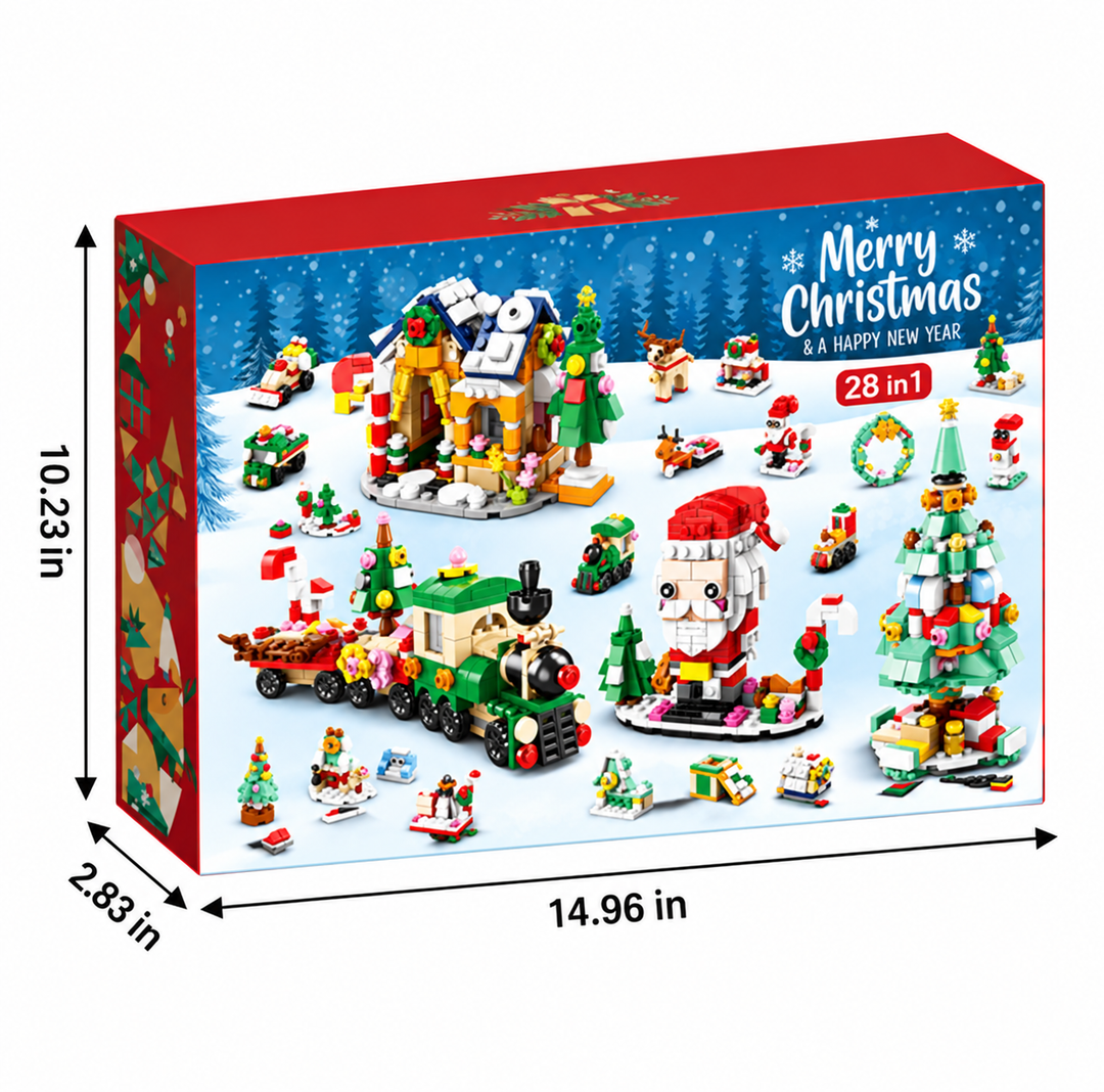 Christmas Building Block Advent Calendar – 24-Day DIY Construction Set for Kids