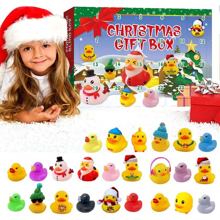 Christmas Rubber Duck Advent Calendar | 24 Holiday Duck Figures | Kids Countdown Gift Set