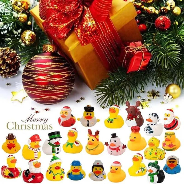 Christmas Rubber Duck Advent Calendar | 24 Holiday Duck Figures | Kids Countdown Gift Set