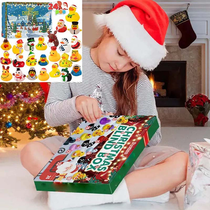 Christmas Rubber Duck Advent Calendar | 24 Holiday Duck Figures | Kids Countdown Gift Set