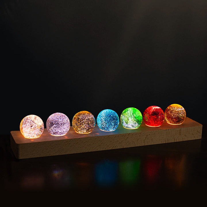 Crystal Table Lamp | Cosmic Light Effects | Decorative LED Night Light