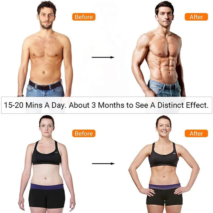 EMS Abdominal Muscle Stimulator | 6 Training Modes &amp; 10 Intensity Levels | USB Rechargeable