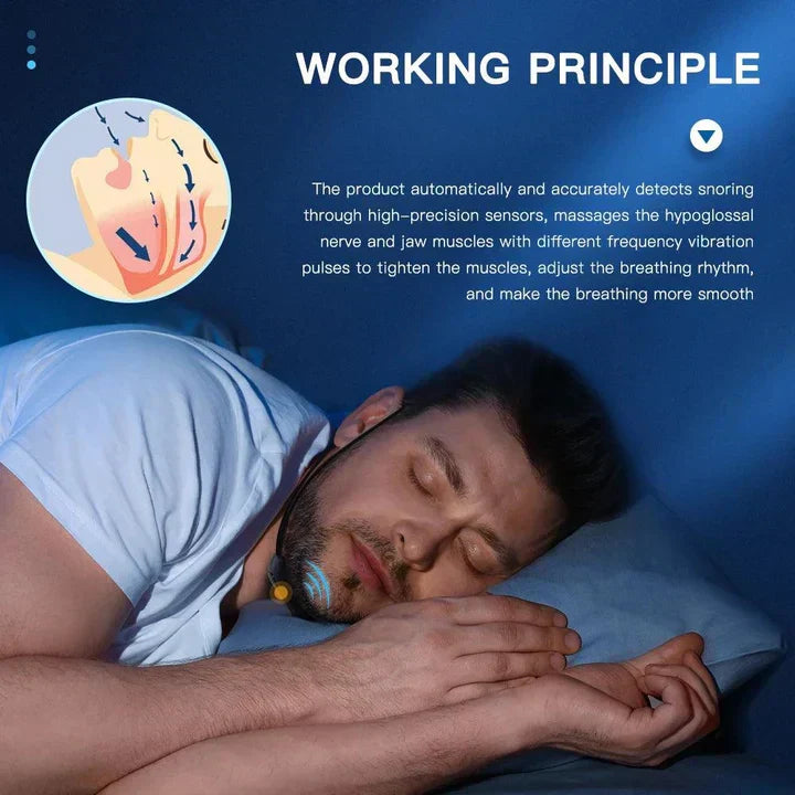 Electronic Anti-Snoring Device | EMS Pulse Vibration | Portable Design &amp; USB Rechargeable