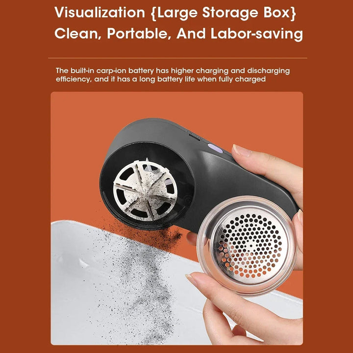 Fabric Shaver | 8000 RPM Motor | 6 Stainless Steel Blades | LED Display | USB-C Rechargeable
