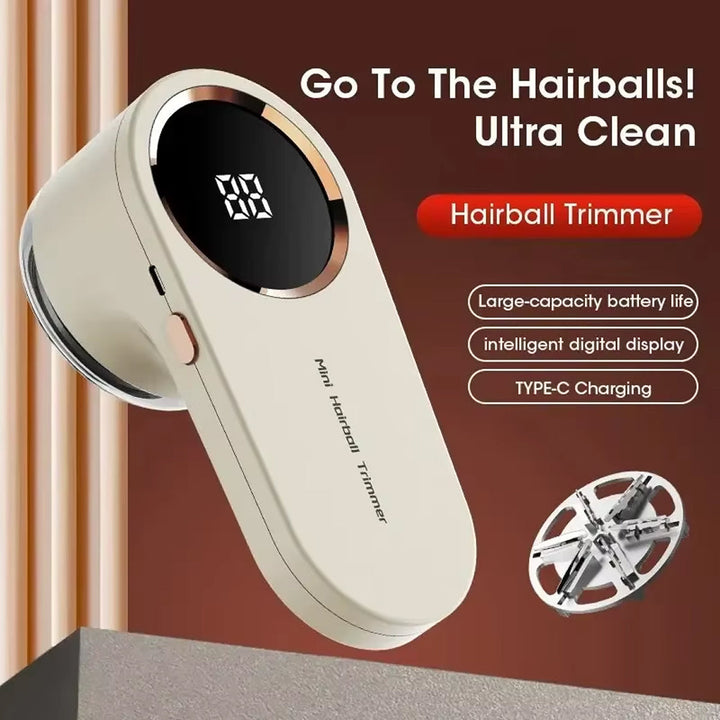 Fabric Shaver | 8000 RPM Motor | 6 Stainless Steel Blades | LED Display | USB-C Rechargeable