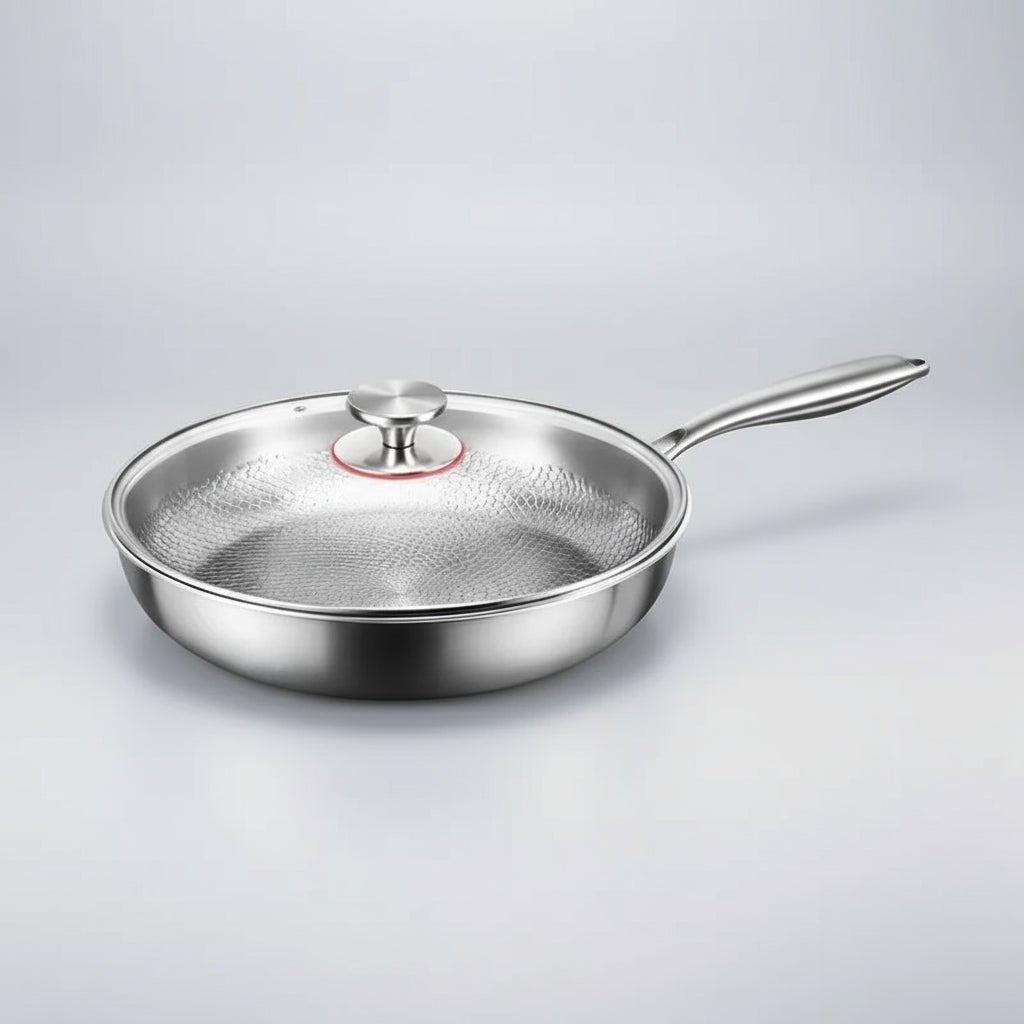 Frying Pan | Hammered Non-Stick Surface | Pure Titanium | Induction Compatible
