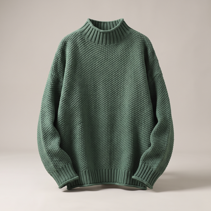 Hazel - Women’s soft turtleneck sweater with warm knitted long sleeve