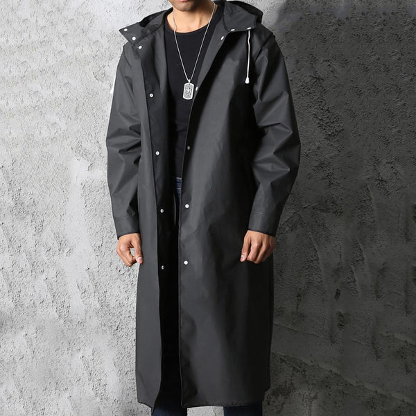 Jackson - Men's Raincoat with Hood and Longline Cut in Lightweight Style