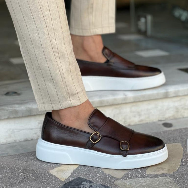 Liam - Men’s smart casual loafers for winter with buckles and chunky sole