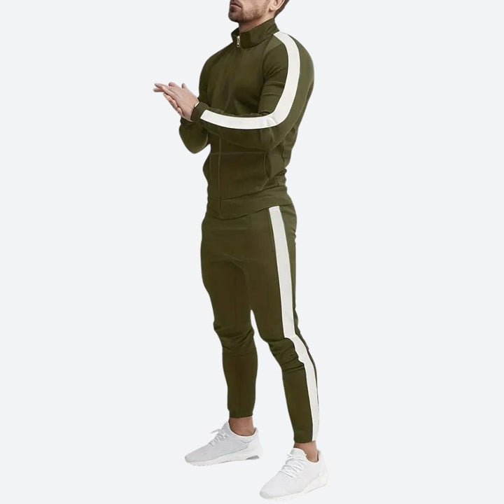 Logan - Men’s comfortable sporty tracksuit with full zip and stand collar