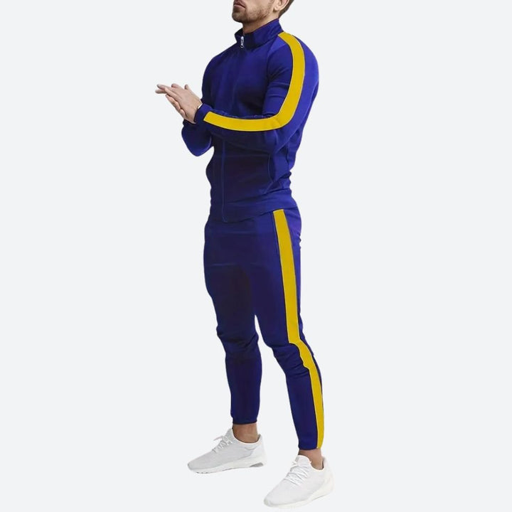 Logan - Men’s comfortable sporty tracksuit with full zip and stand collar