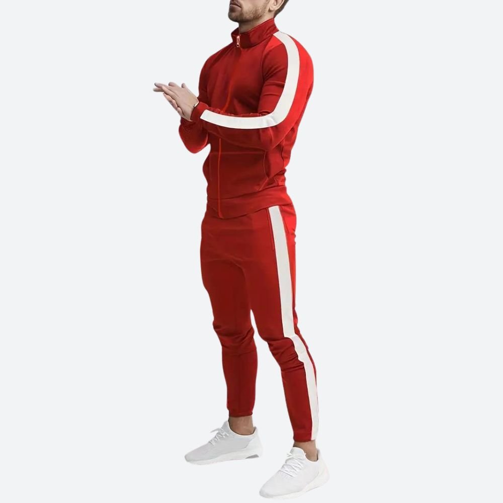 Logan - Men’s comfortable sporty tracksuit with full zip and stand collar