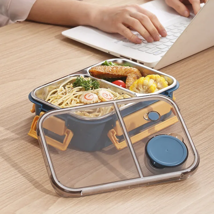 Lunch Box | Insulated Food Container with Stainless Steel Compartments