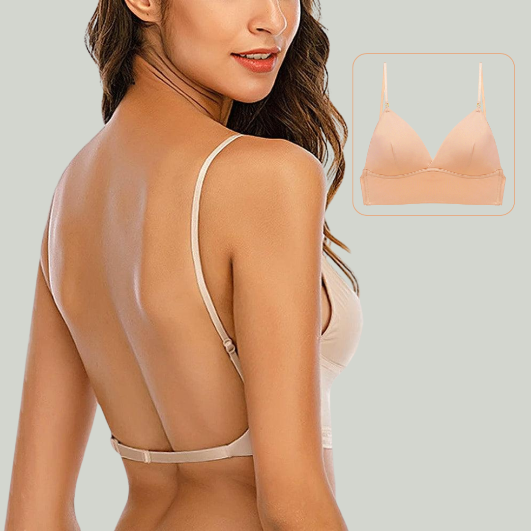 Mia - Women’s low back bra comfortable with triangle cups and thin straps