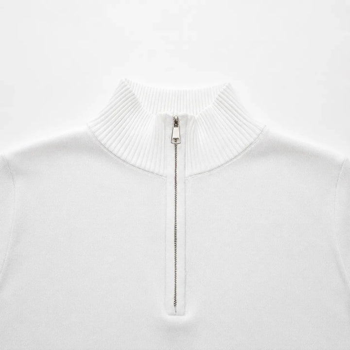 Nathan - Men’s quarter zip sweater with long sleeve and smart slim fit