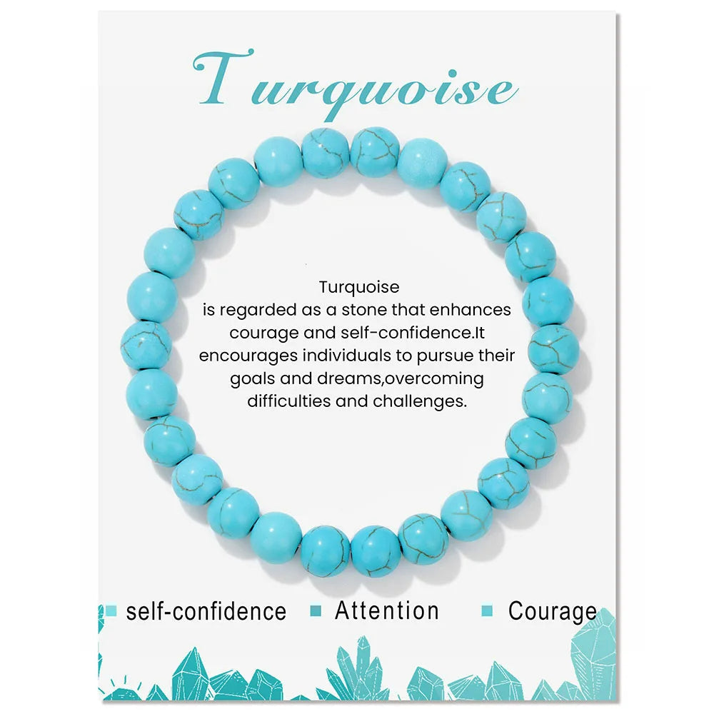 Natural Crystal Bracelet | 8mm Beads | Stretch-Fit Spiritual-Inspired Jewelry
