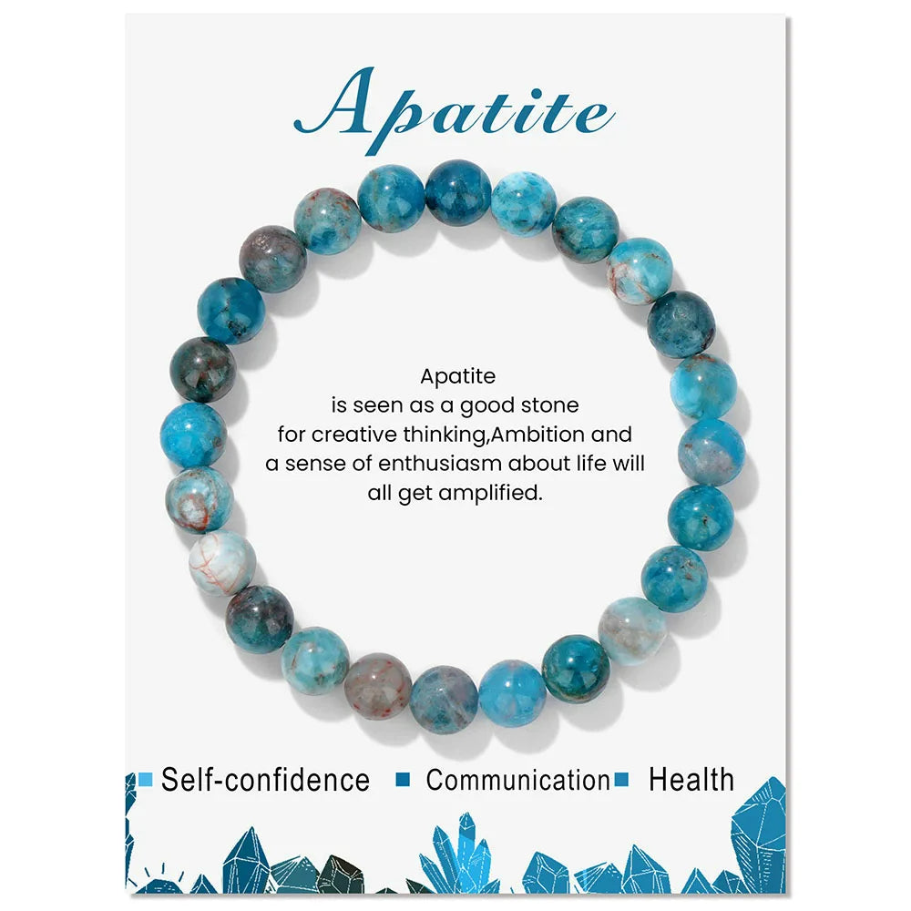 Natural Crystal Bracelet | 8mm Beads | Stretch-Fit Spiritual-Inspired Jewelry