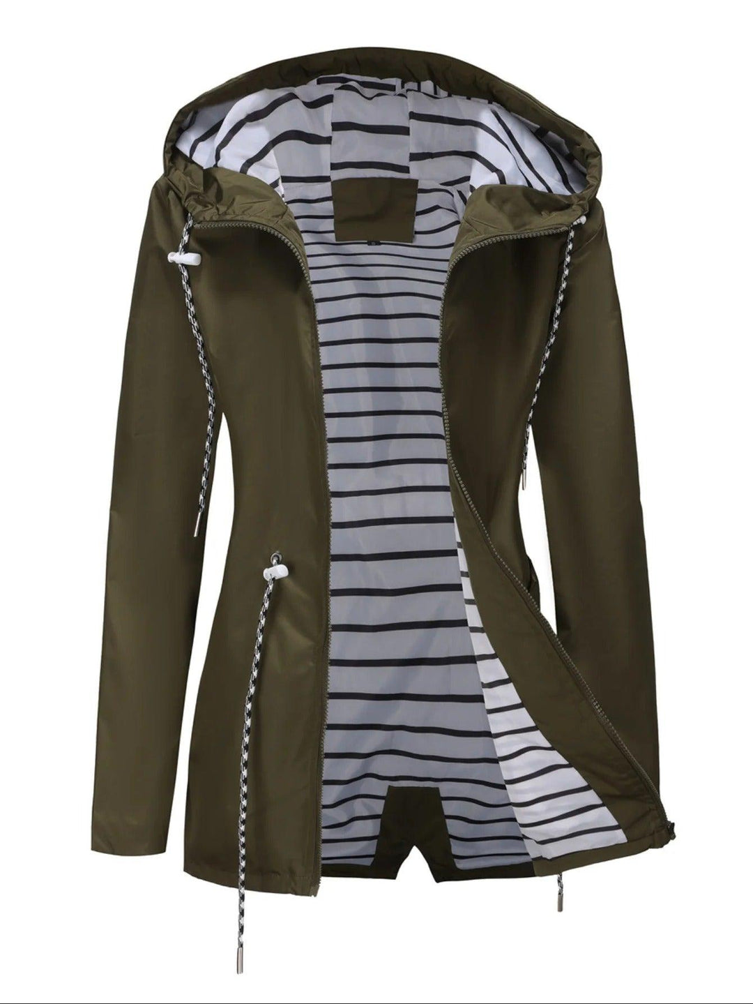 Nora - Women’s waterproof winter coat with hood and striped lining