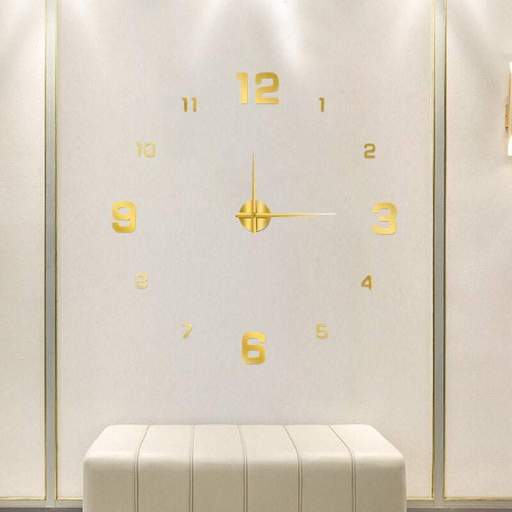 Oversized Wall Clock | Silent Quartz Movement | Modern Metal &amp; Acrylic Design