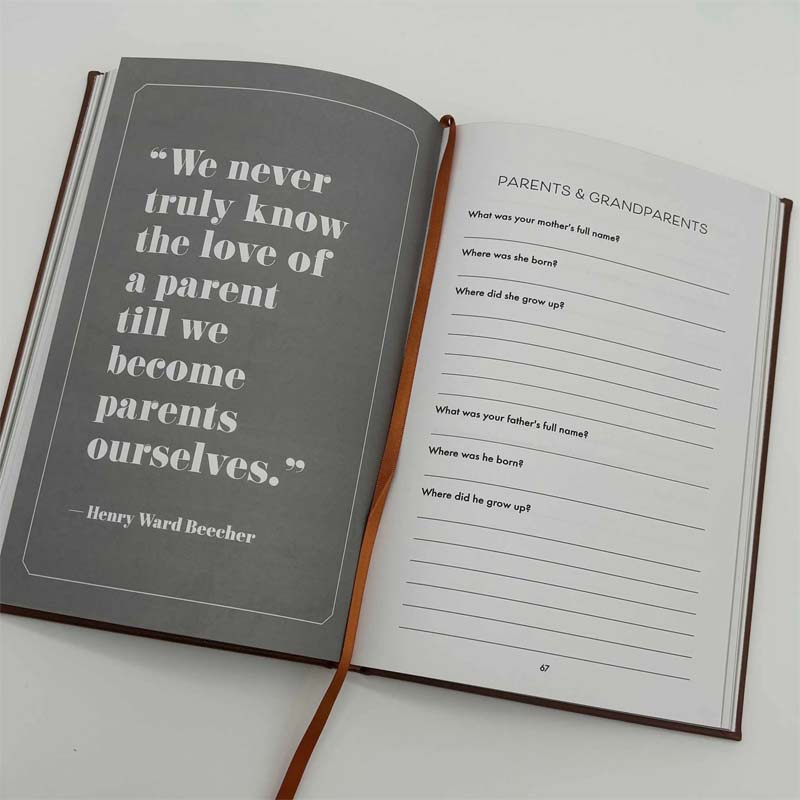 Parent Memory Journal Book | 250+ Guided Questions | Hardcover Keepsake Edition