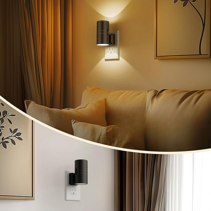 Plug-In Night Light | Auto Light Sensor &amp; Adjustable Brightness | 100 Lumens LED Design