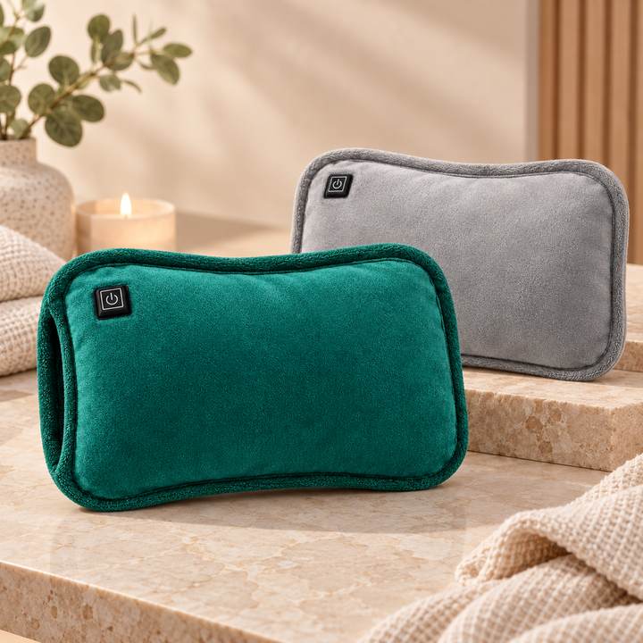 Portable Electric Heating Pad | USB Rechargeable | Compact Pillow-Style Warmer for Hands &amp; Abdomen