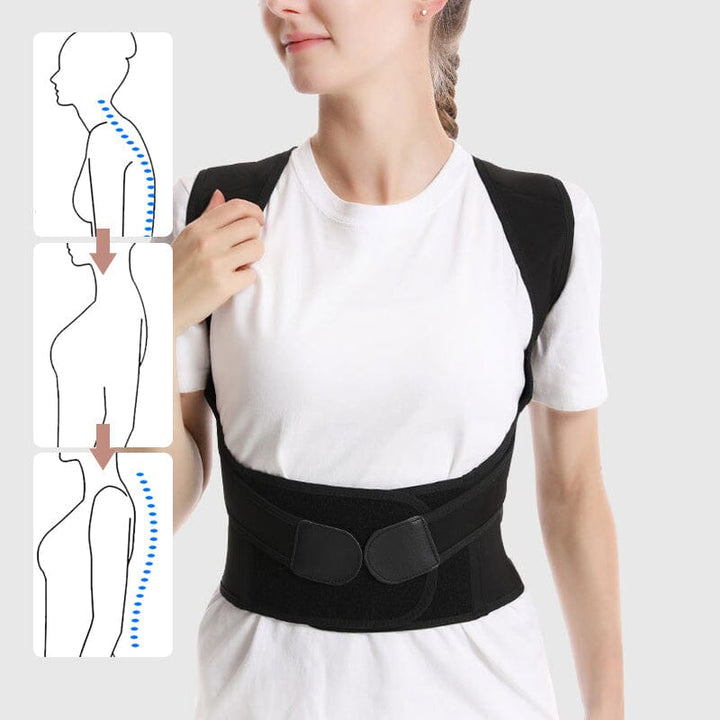 Posture Corrector Brace | Adjustable Shoulder &amp; Back Support | Lightweight Polyester