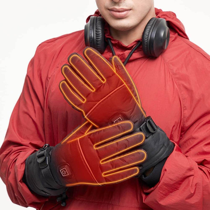 Rechargeable Heated Gloves with Touchscreen-Compatible Fingertips