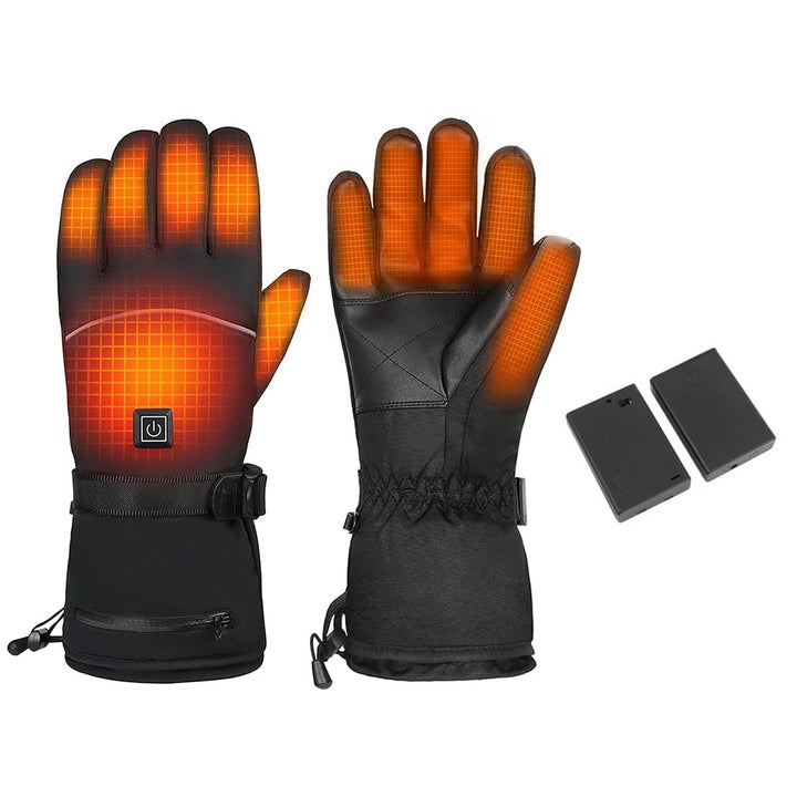 Rechargeable Heated Gloves with Touchscreen-Compatible Fingertips