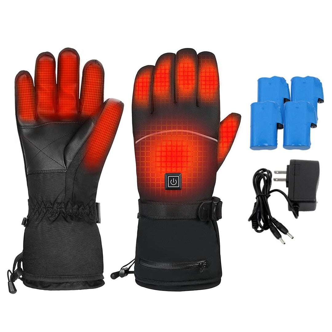 Rechargeable Heated Gloves with Touchscreen-Compatible Fingertips