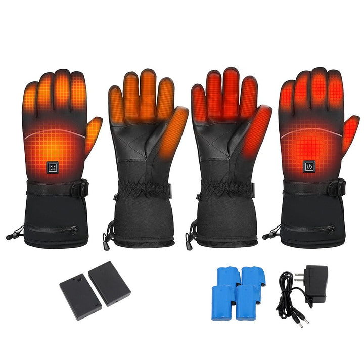 Rechargeable Heated Gloves with Touchscreen-Compatible Fingertips
