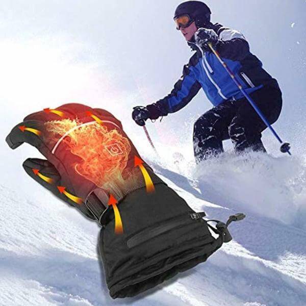 Rechargeable Heated Gloves with Touchscreen-Compatible Fingertips