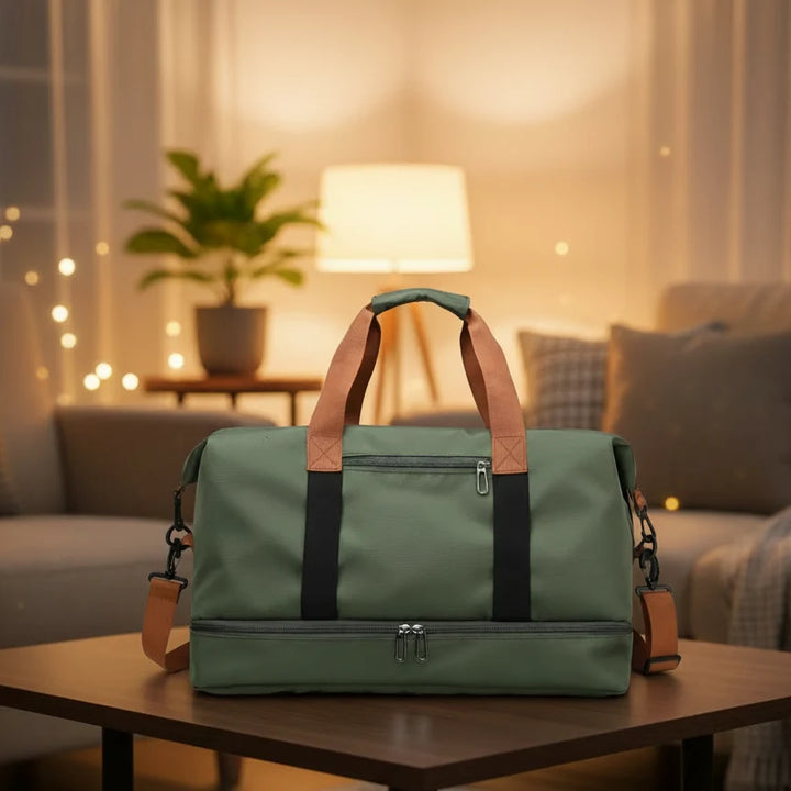 Sports Duffel Bag | Shoe Compartment &amp; Wet Pocket | Travel &amp; Gym Weekender