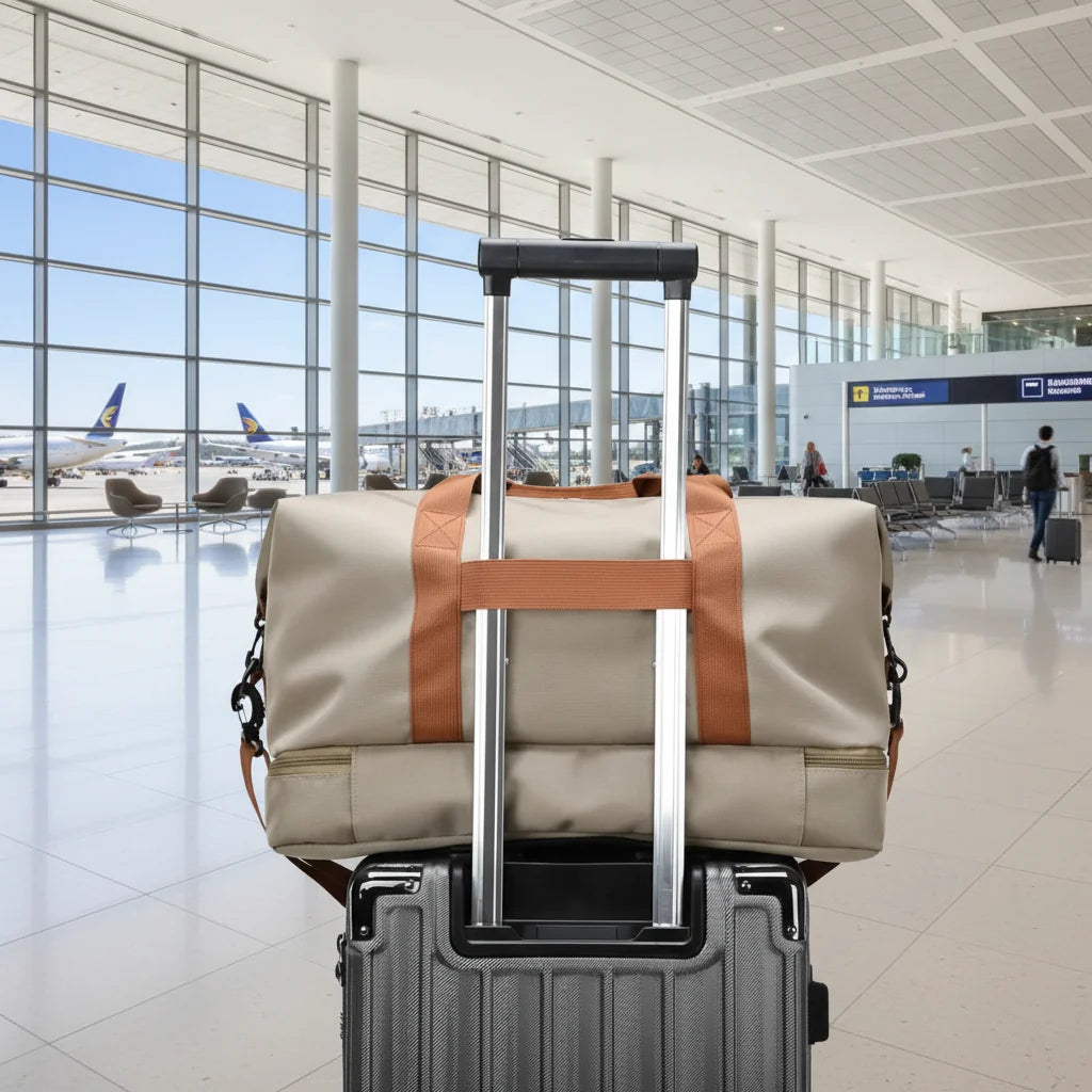 Sports Duffel Bag | Shoe Compartment &amp; Wet Pocket | Travel &amp; Gym Weekender
