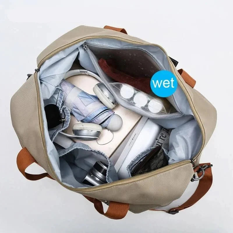 Sports Duffel Bag | Shoe Compartment &amp; Wet Pocket | Travel &amp; Gym Weekender